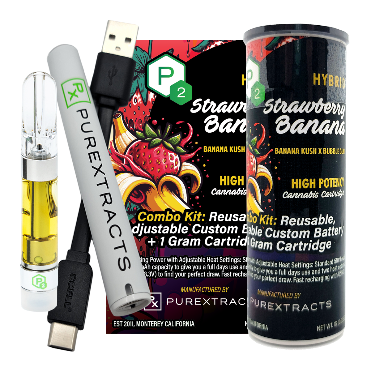 Strawberry Banana P2 Hemp THC-A liquid diamonds