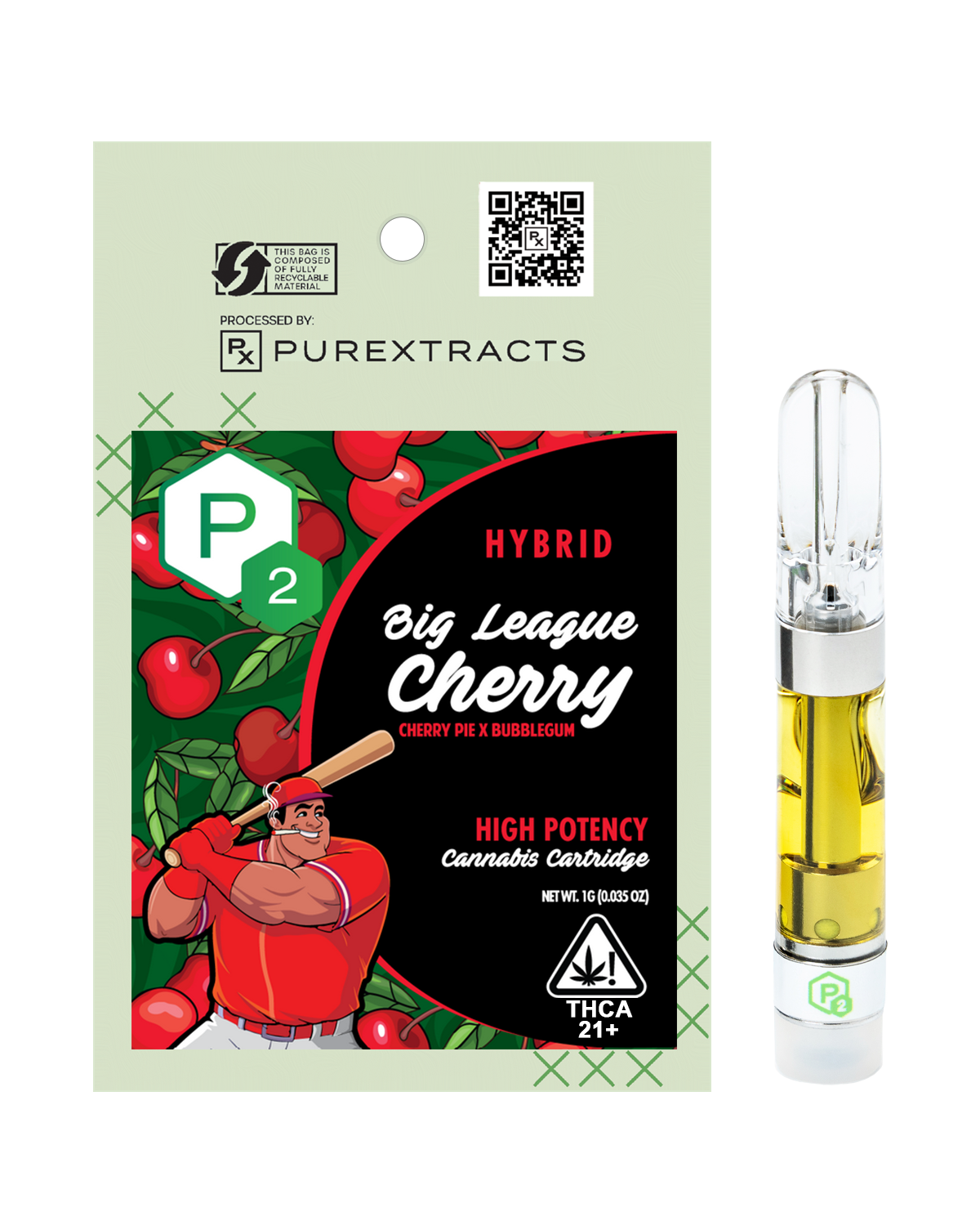 Big League Cherry P2 Hemp THC-A liquid diamonds