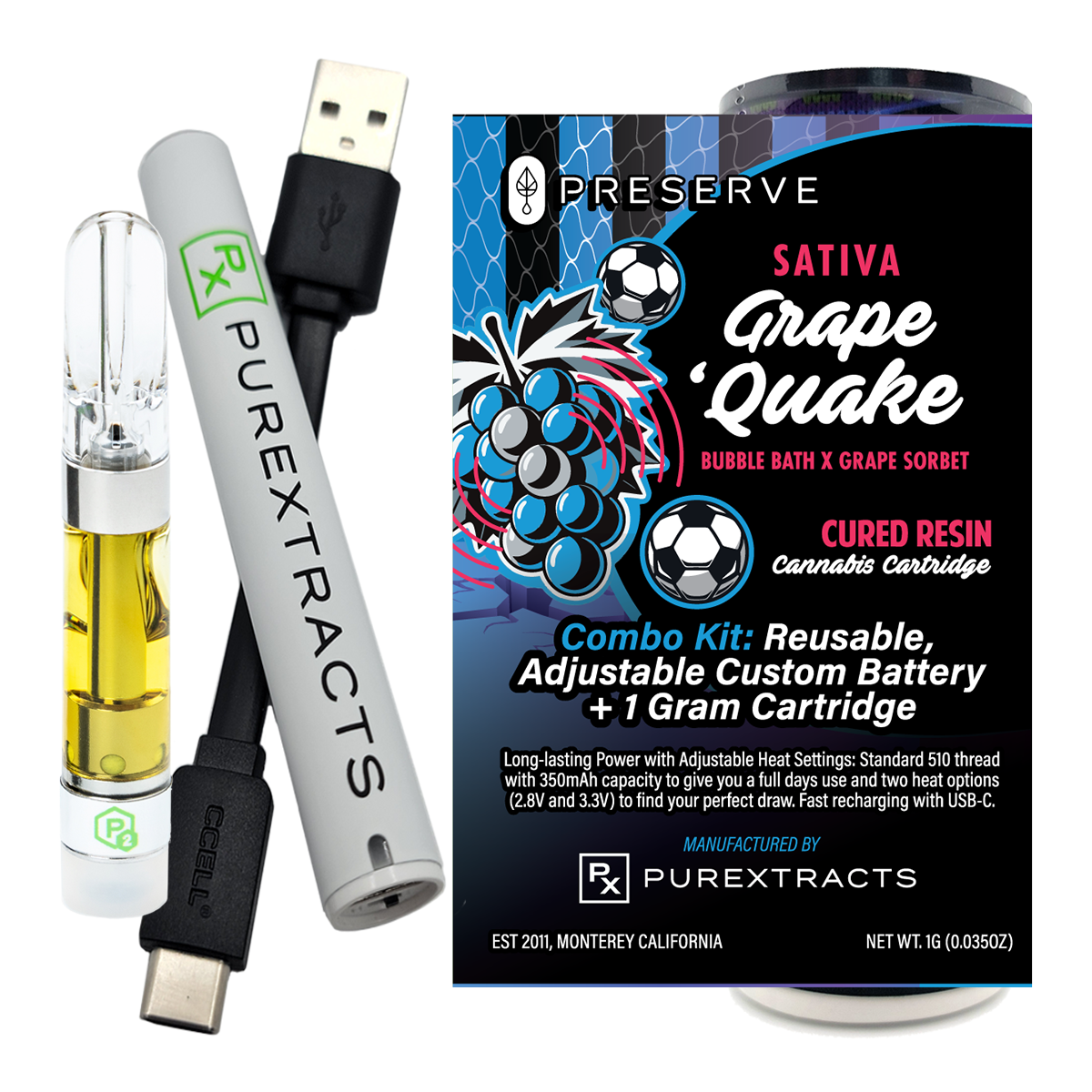 Grape Quake Preserve Hemp THC-A liquid diamonds